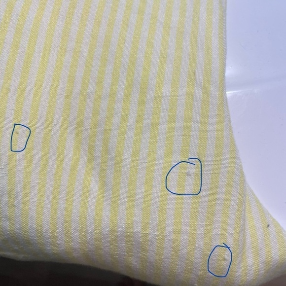 Loft. Size small wide leg linen yellow striped pants - Picture 15 of 15